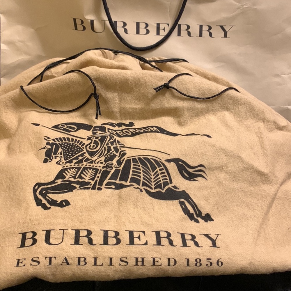 NWT BURBERRY Vintage Washed Leather Medium Bonington Tote Black - Picture 11 of 11